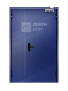 Глухая противопожарная дверь полуторная ДПМ-02 EI-15 без порога
